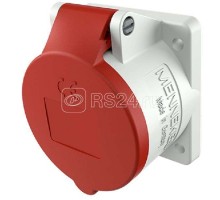 Розетка панельная 16А 5п 6ч 400В IP44 прямая пружинные клеммы TwinCONTACT фланец 72х65мм Mennekes 1405