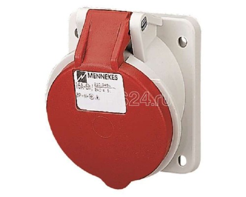 Розетка панельная 16А 5п 6ч 400В Mennekes 3744