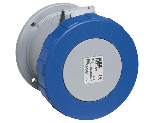 Розетка панельная 2125RU6W 125А 2P+E 6ч с прямым унифицир. фланцем IP67 ABB 2CMA167133R1000
