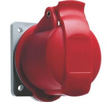 Розетка панельная 216R4 16А 2P+E 4ч с прямым миним. фланцем IP44 ABB 2CMA193145R1000