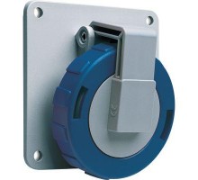 Розетка панельная 232RAU6W 32А 2P+E 6ч с угловым фланцем IP67 ABB 2CMA166948R1000