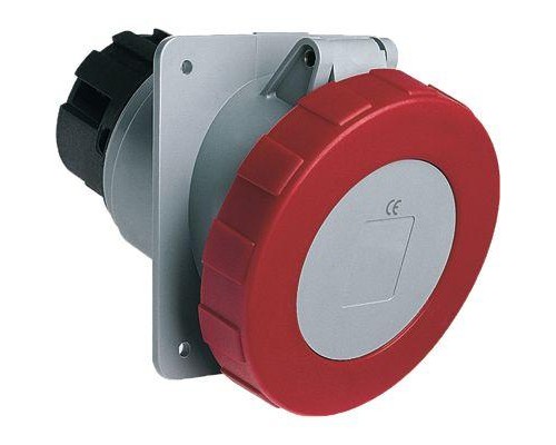 Розетка панельная 263RAU6W 63А 2P+E 6ч с угловым унифицир. фланцем IP67ABB 2CMA167442R1000