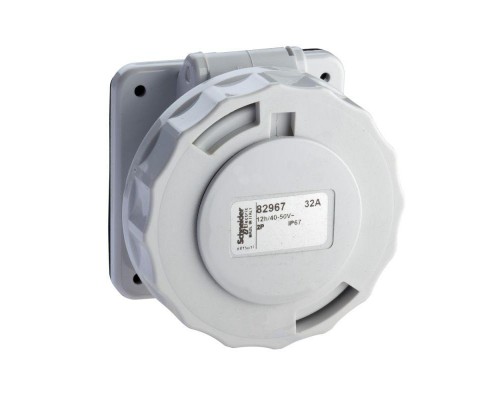 Розетка панельная 32А 2P 40-50B 50/60Гц IP67 SchE 82967