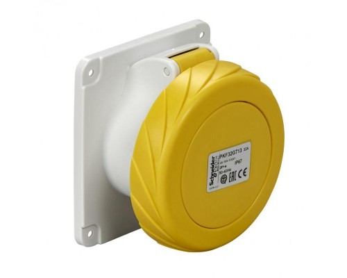 Розетка панельная  32А 2P-E 100-130В винт. IP67 SchE PKF32G713