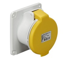 Розетка панельная  32А 3P-E 100-130В винт. IP44 SchE PKF32G414