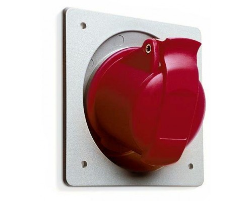 Розетка панельная 32А 3P+N+E с угловым унифицир. фланцем IP44 ABB 2CMA193283R1000