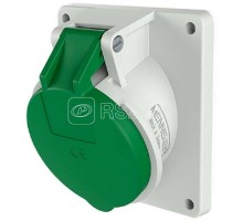 Розетка панельная 32А 3п 2ч>50-500В 300-500Гц IP44 наклонная 20град. фланец 100х92мм винтовые клеммы Mennekes 3202