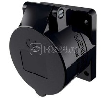 Розетка панельная 32А 3п 6ч 230В IP44 для концертной техники прямая фланец 75х75мм винтовые клеммы Mennekes 1395ZD