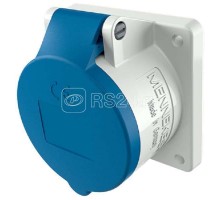 Розетка панельная 32А 4п 9ч 230В IP44 прямая пружинные клеммы TwinCONTACT фланец 75х75мм Mennekes 1790