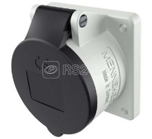 Розетка панельная 32А 5п 6ч 400В IP44 для концертной техники прямая фланец 75х75мм винтовые клеммы Mennekes 22071ZA