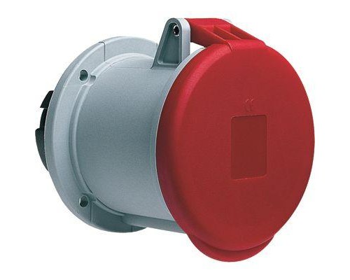 Розетка панельная 363RU6 63А 3P+E 6ч с прямым унифицир. фланцем IP44 ABB 2CMA167520R1000
