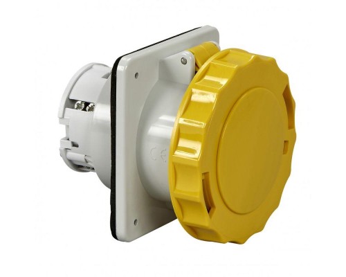Розетка панельная 63А 3PT 100-130В винт. IP67 SchE 81676