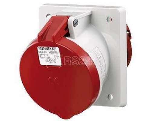 Розетка панельная 63А 400В 3Р+РЕ+N IP44 Mennekes 1155A