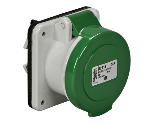 Розетка панельная прямая 32А 3P 25/50В быстр. IP44 SchE 82920