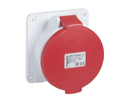 Розетка панельная Р 16А 2P-E 380-415В быстр. IP44 SchE PKY16G433