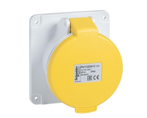 Розетка панельная Р 32А 3P-E 100-130В быстр. IP44 SchE PKY32G414
