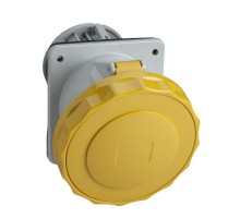 Розетка панельная угловая 16А 2PE 100-130В винт. IP67 SchE PKF16F713