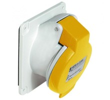 Розетка панельная угловая 16А 3PE 100-130В винт. IP44 SchE PKF16F414