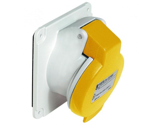 Розетка панельная угловая 16А 3PE 100-130В винт. IP44 SchE PKF16F414