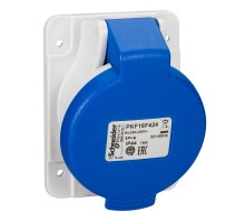 Розетка панельная угловая 16А 3PE 200-250В винт. IP44 SchE PKF16F424