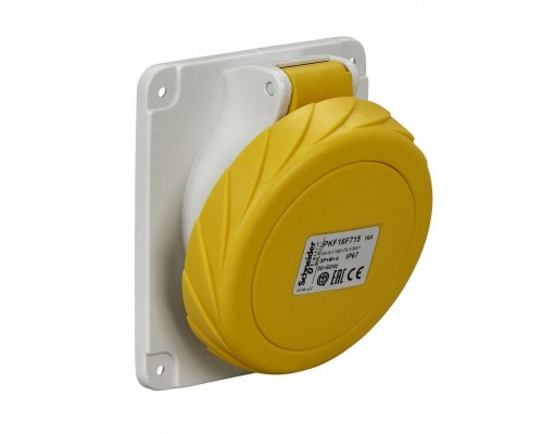 Розетка панельная угловая 16А 3PNE 100-130В винт. IP67 SchE PKF16F715
