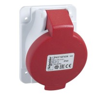 Розетка панельная угловая  32А 2P-E 380-415В быстр. IP44 SchE PKY32F433