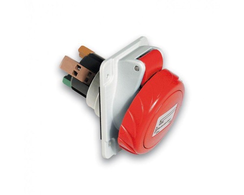 Розетка панельная угловая  32А 3P-E 400-440В быстр. IP67 SchE PKY32F7C4