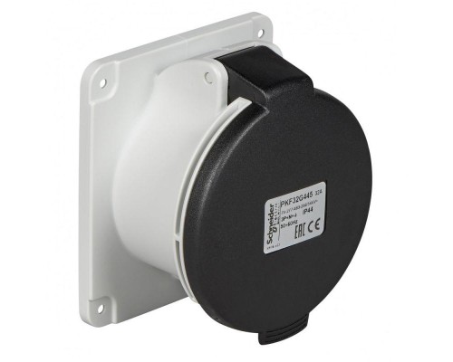 Розетка панельная угловая  32А 3P-E 480-500В быстр. IP44 SchE PKF32G444