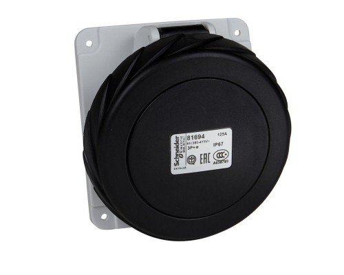 Розетка панельная угловая  32А 3P-E 480-500В быстр. IP67 SchE PKY32F744