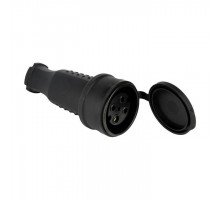 Розетка переносная PROxima 32А IP44 3P+PE 380В с защ. крышкой каучук EKF RPS-022-32-380-44