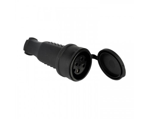 Розетка переносная PROxima 32А IP44 3P+PE 380В с защ. крышкой каучук EKF RPS-022-32-380-44