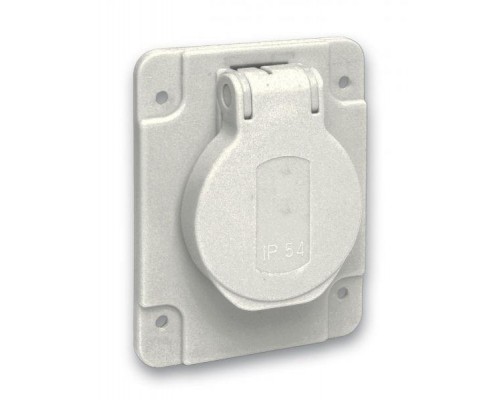 Розетка силовая 10/16А 65х85мм винты сбоку IP54 сер. SchE PKS62G