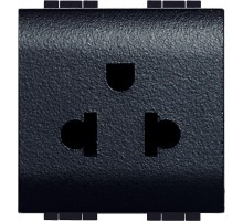 Розетка силовая LivingLight 16А 2К+3t универс. станд. алюм. Leg BTC L4126
