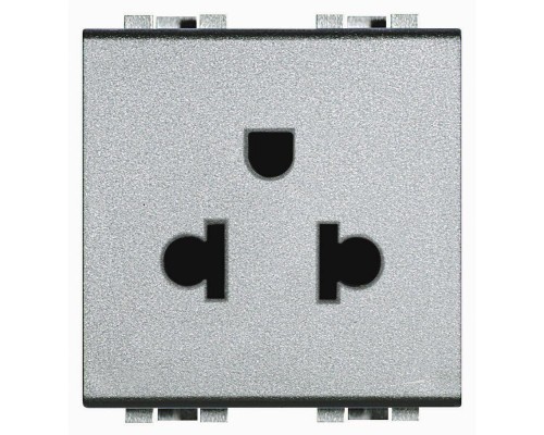 Розетка силовая LivingLight 16А 2К+3t универс. станд. алюм. Leg BTC NT4126