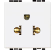 Розетка силовая LivingLight 16А 2К+3t универс. станд. бел. Leg BTC N4126