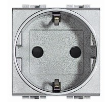 Розетка силовая LivingLight 2К+3 с авт. клем. алюм. Leg BTC NT4141AN