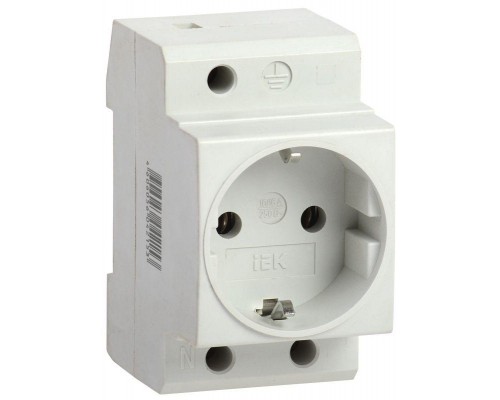 Розетка силовая РАр10-3-ОП с заземл. на DIN-рейку ИЭК MRD10-16