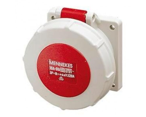 Розетка скрыт. уст. 16А 2P+E прямая безвинт. IP67 Mennekes 1708