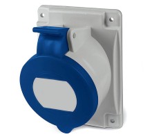 Розетка скрыт. уст. 32А 230В 2P+E с наклоном IP44 пруж. зажим. DKC DIS4133263F