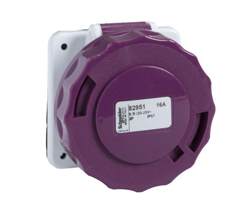 Розетка СП 16А 2P 25В прямая быстр. IP67 SchE 82951
