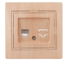 Розетка СП Plano 1-303-11 информационная RJ45 IP20 сосна Intro Б0030089