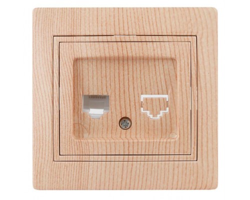Розетка СП Plano 1-303-11 информационная RJ45 IP20 сосна Intro Б0030089