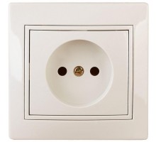 Розетка СП Plano 2P 1-201-02 16А-250В IP20 сл. кость Intro Б0027608