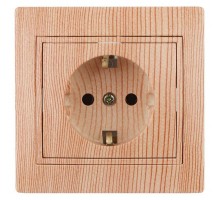 Розетка СП Plano 2P+E Schuko 1-202-11 16А-250В IP20 сосна Intro Б0030061