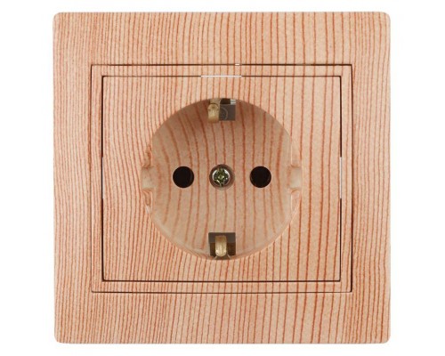 Розетка СП Plano 2P+E Schuko 1-202-11 16А-250В IP20 сосна Intro Б0030061