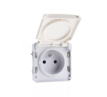 Розетка СП Plexo 2К+3 франц. станд. винт. клеммы бел. Leg 069622