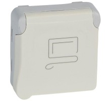 Розетка СП Plexo 2К+3 франц. станд. винт. клеммы с блок. бел. Leg 069623