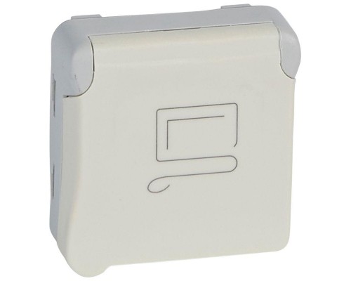 Розетка СП Plexo 2К+3 франц. станд. винт. клеммы с блок. бел. Leg 069623