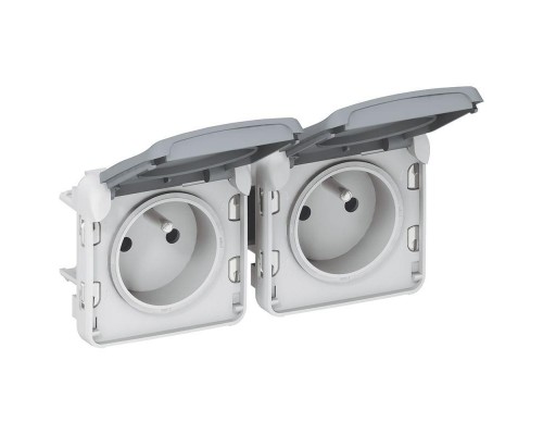 Розетка СП Plexo 2п 2К+3 горизонт. франц. станд. Leg 069562