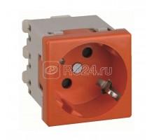 Розетка СП Simon Connect 16А 250В 2P+E 45х45мм безвинт. клеммы красн. Simon K11-6